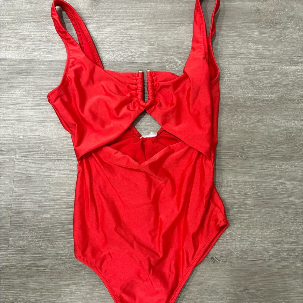 Red One-Piece Swimsuit